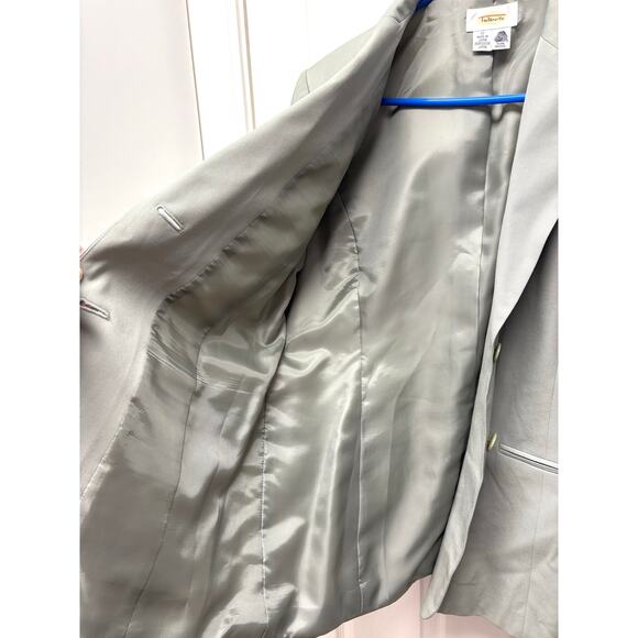 Vintage Talbots Pale Green Wool Blazer, Lined, Padded Shoulders, Women’s Size 12 - Picture 6 of 7